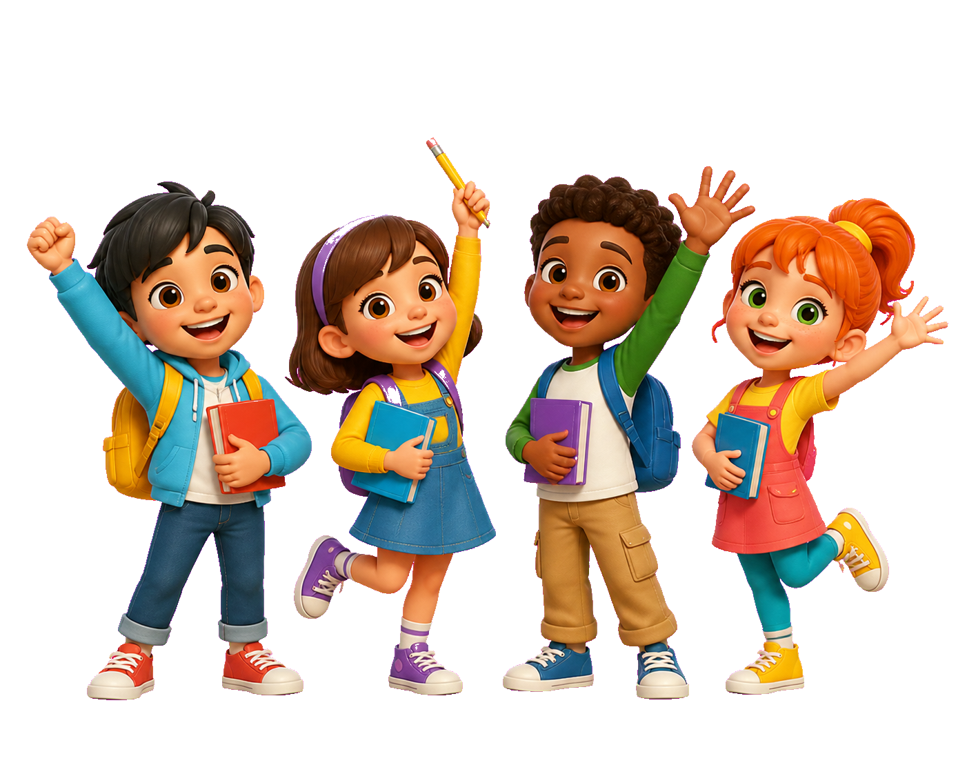 Personajes infantiles educativos del Liceo Pablo Sexto